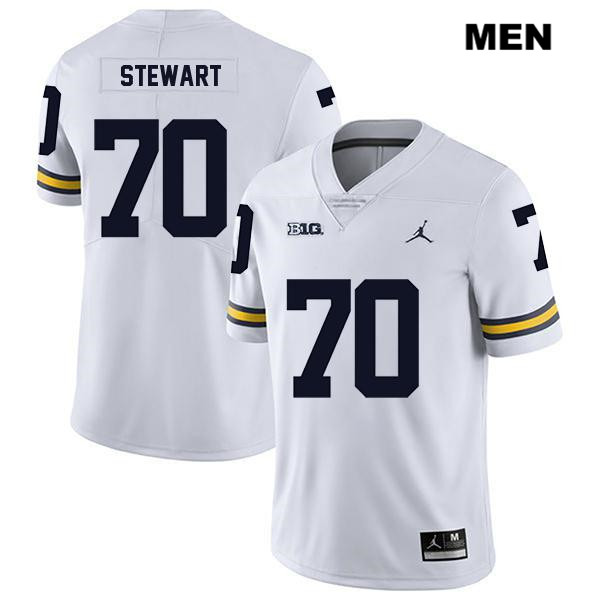 Men's NCAA Michigan Wolverines Jack Stewart #70 White Jordan Brand Authentic Stitched Legend Football College Jersey NW25Y73RZ